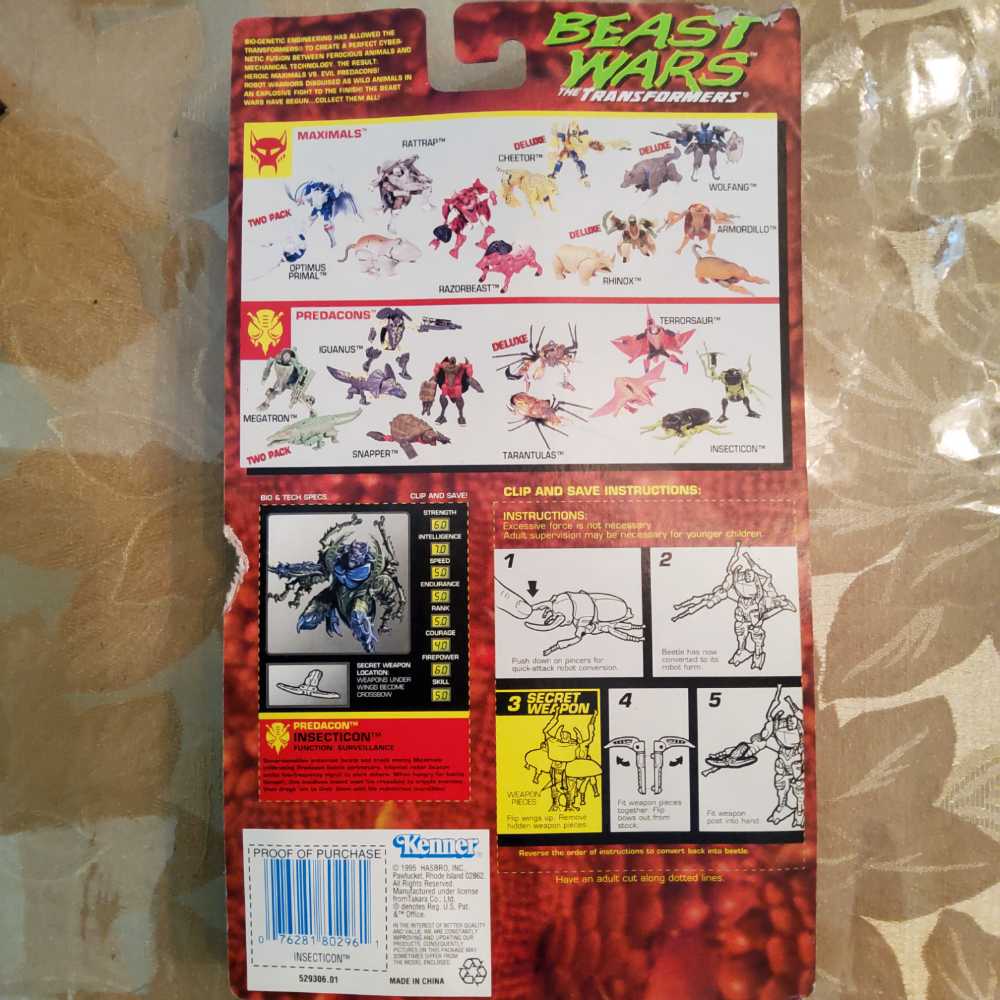 Insecticon - Kenner (Transformers: Beast Wars) action figure collectible [Barcode 076281802961] - Main Image 2