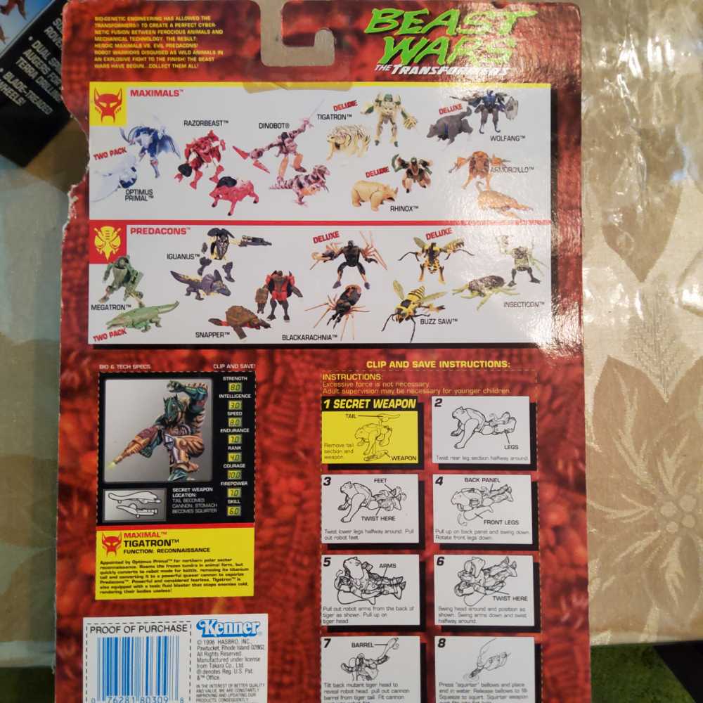 Tigatron - Kenner (Transformers: Beast Wars) action figure collectible [Barcode 076281803098] - Main Image 2