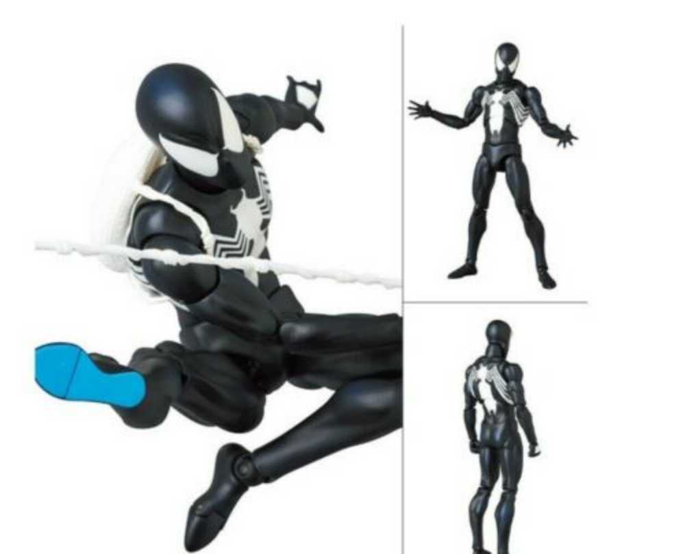 Mafex No. 147 Spider-Man (Black Costume) - Medicom (Spider-Man) action figure collectible [Barcode 4530956471471] - Main Image 2