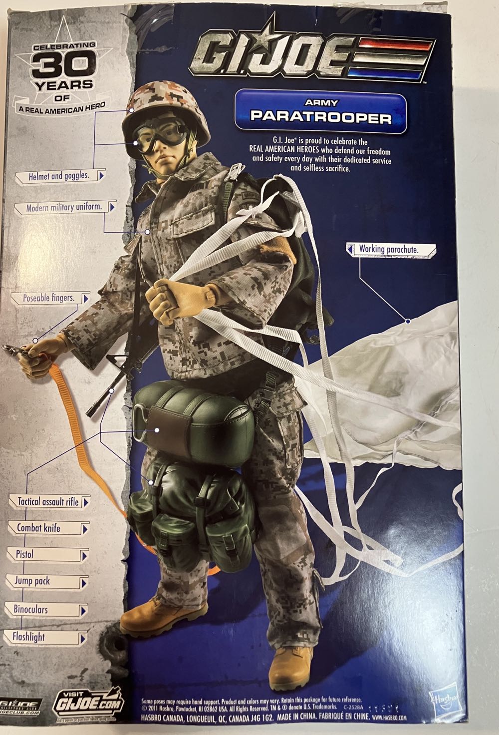 G.I. Joe Army Paratrooper - Hasbro action figure collectible [Barcode 653569646389] - Main Image 2