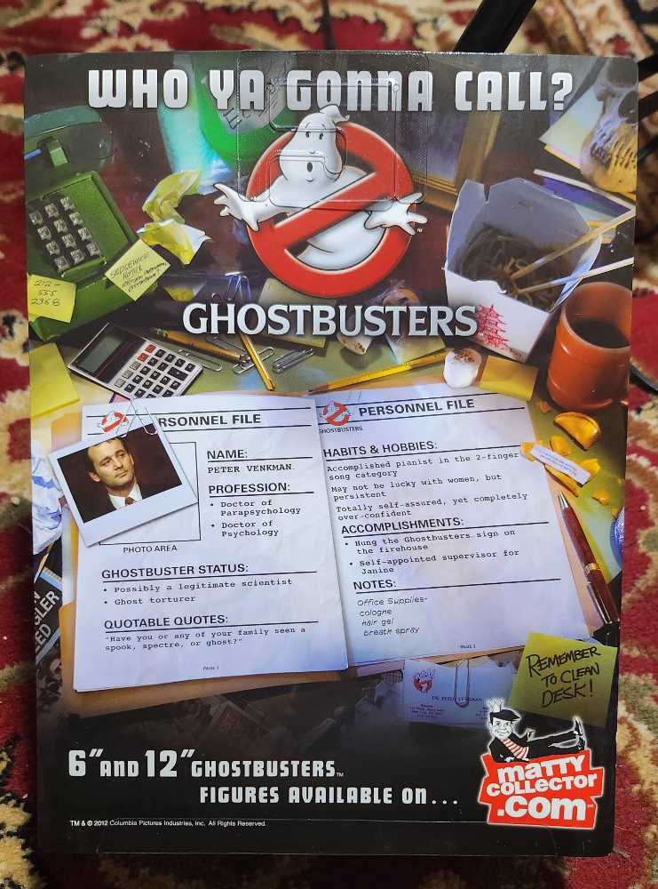 Ready To Believe Peter Venkman - Mattel (Ghostbusters) action figure collectible [Barcode 746775085933] - Main Image 2