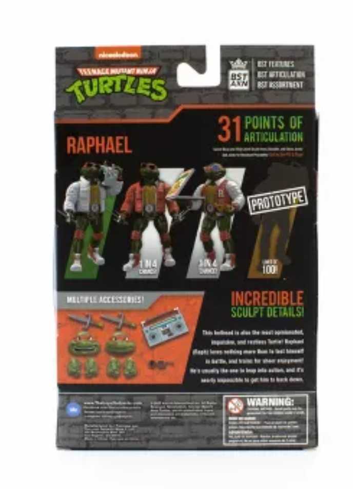 Raphael (Red/Black Collar Windbreaker) - Loyal Subjects (The Loyal Subjects: BST AXN (TMNT)) action figure collectible [Barcode 850039772535] - Main Image 2