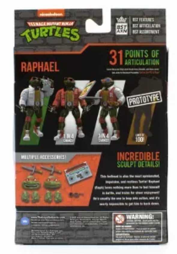 BSTAXN-Street Style Raphael (Red/White Lettermen Jacket) - BST AXN / The Loyal Subjects (TMNT: BST AXN) action figure collectible [Barcode 850039772498] - Main Image 2