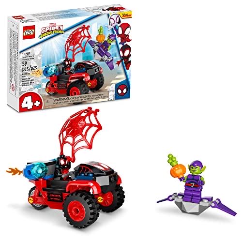 Lego Marvel Spidey And His Amazing Friends Miles Morales: Spider-man’s Techno Trike 10781 Building Kit; Miles Morales Set Makes A Fun Gift Idea For Kids Aged 4 Who Love Super-hero Play 59 Pieces  action figure collectible [Barcode 673419354912] - Main Image 1