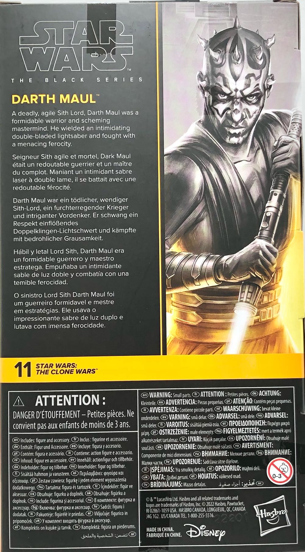 Darth Maul (The Clone Wars) - Hasbro (Star Wars Black 6”) (Star Wars) action figure collectible - Main Image 2