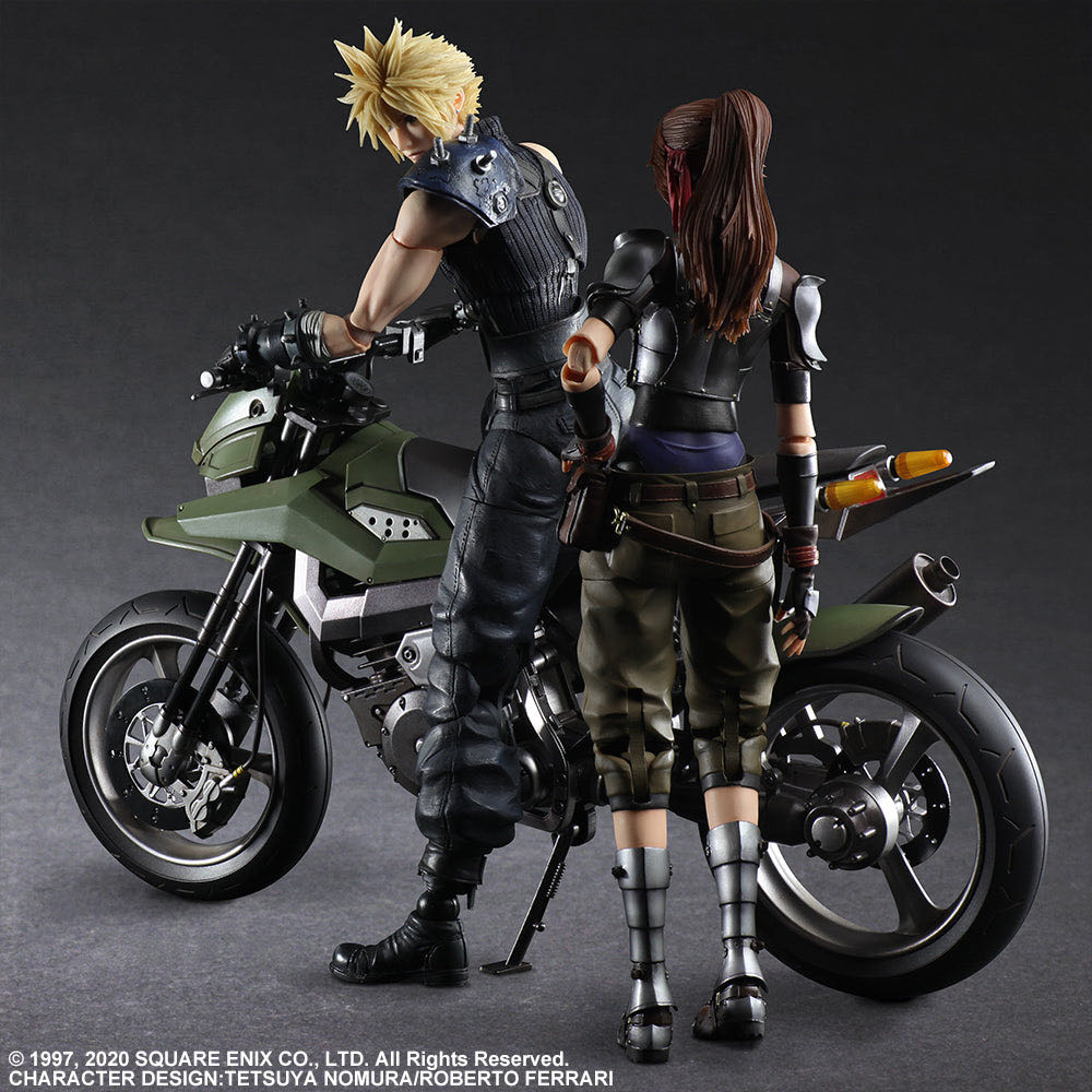 PLAY ARTS Kai FF7 Remake Jessie, Cloud & Bike SET  (FF7 Remake) action figure collectible - Main Image 2