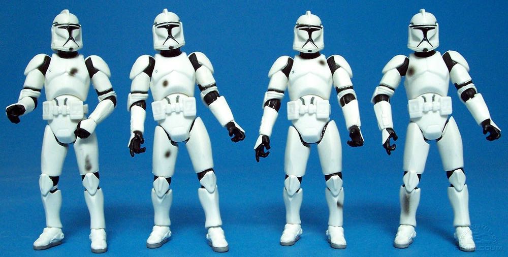 Clone Trooper (Troop Builder 4-pack White with Battle Damage) - Hasbro (Star Wars - The Original Trilogy Collection) action figure collectible [Barcode 653569081753] - Main Image 2