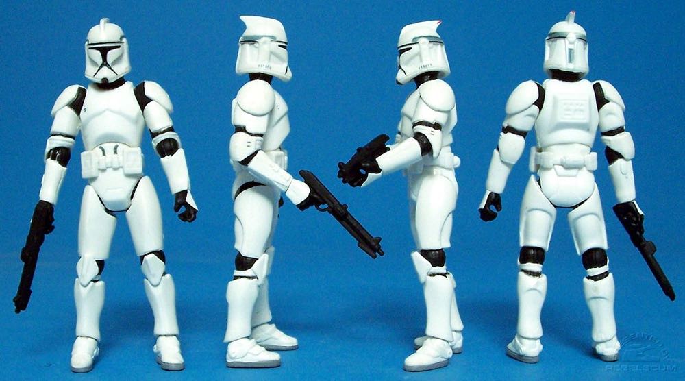 Clone Trooper (Troop Builder 4-Pack White without Battle Damage) - Hasbro (Star Wars - The Original Trilogy Collection) action figure collectible [Barcode 653569081760] - Main Image 2