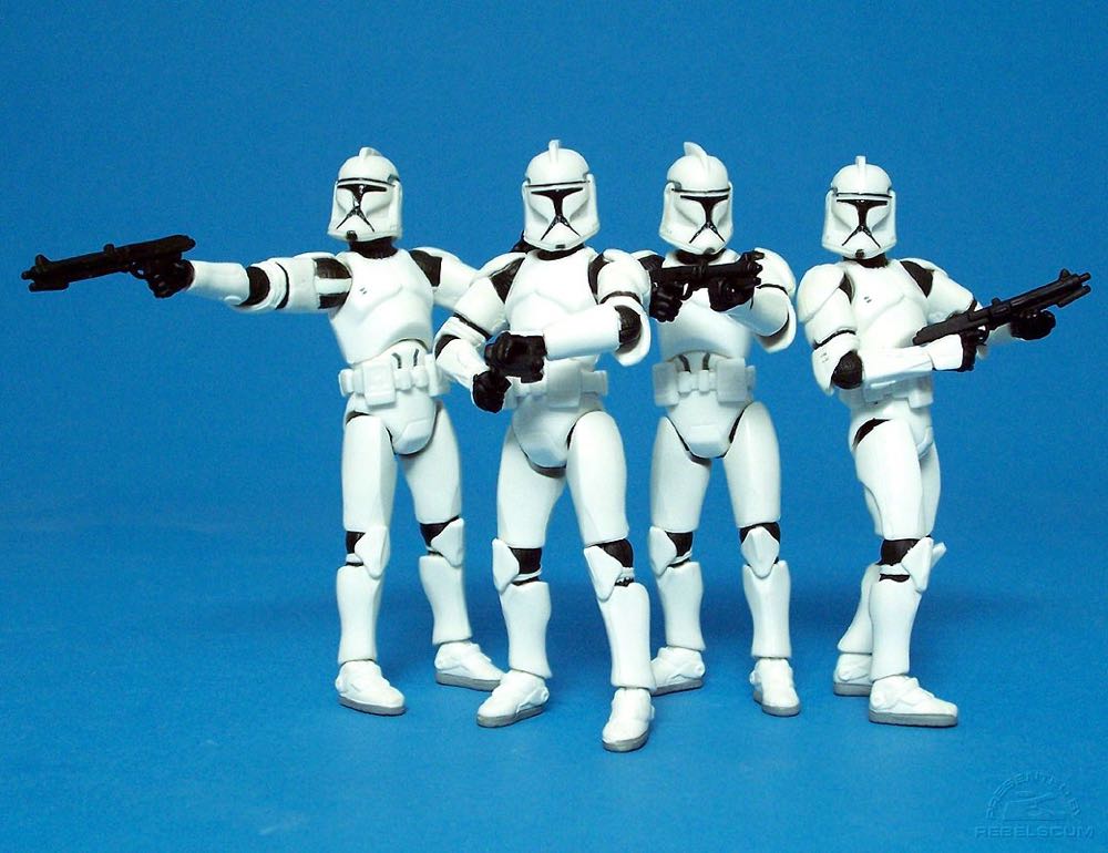 Clone Trooper (Troop Builder 4-Pack White without Battle Damage) - Hasbro (Star Wars - The Original Trilogy Collection) action figure collectible [Barcode 653569081760] - Main Image 3