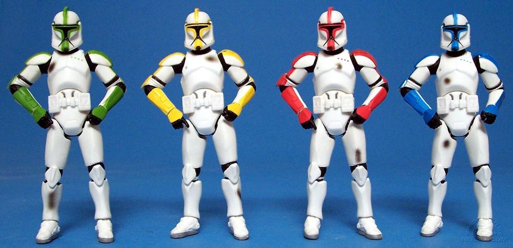 Clone Trooper (Troop Builder 4-Pack Officers with Battle Damage) - Hasbro (Star Wars - The Original Trilogy Collection) action figure collectible [Barcode 653569081746] - Main Image 2