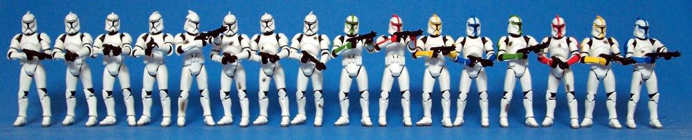 Clone Trooper (Troop Builder 4-Pack Officers with Battle Damage) - Hasbro (Star Wars - The Original Trilogy Collection) action figure collectible [Barcode 653569081746] - Main Image 4