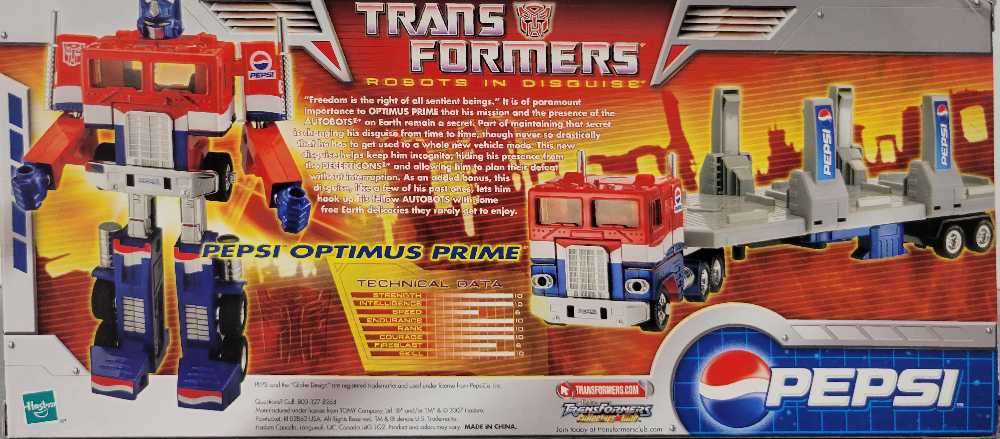 Optimus Prime Pepsi 2nd Boxed - Hasbro (Classics) action figure collectible - Main Image 3