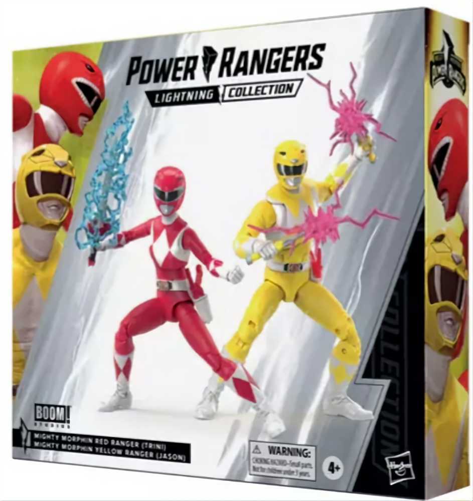 Mighty Morphin Power Rangers Lightning Collection - Red Ranger (Trini) & Yellow Ranger (Jason) - Hasbro (Power Rangers Lightning Collection) action figure collectible [Barcode 5010994162801] - Main Image 2