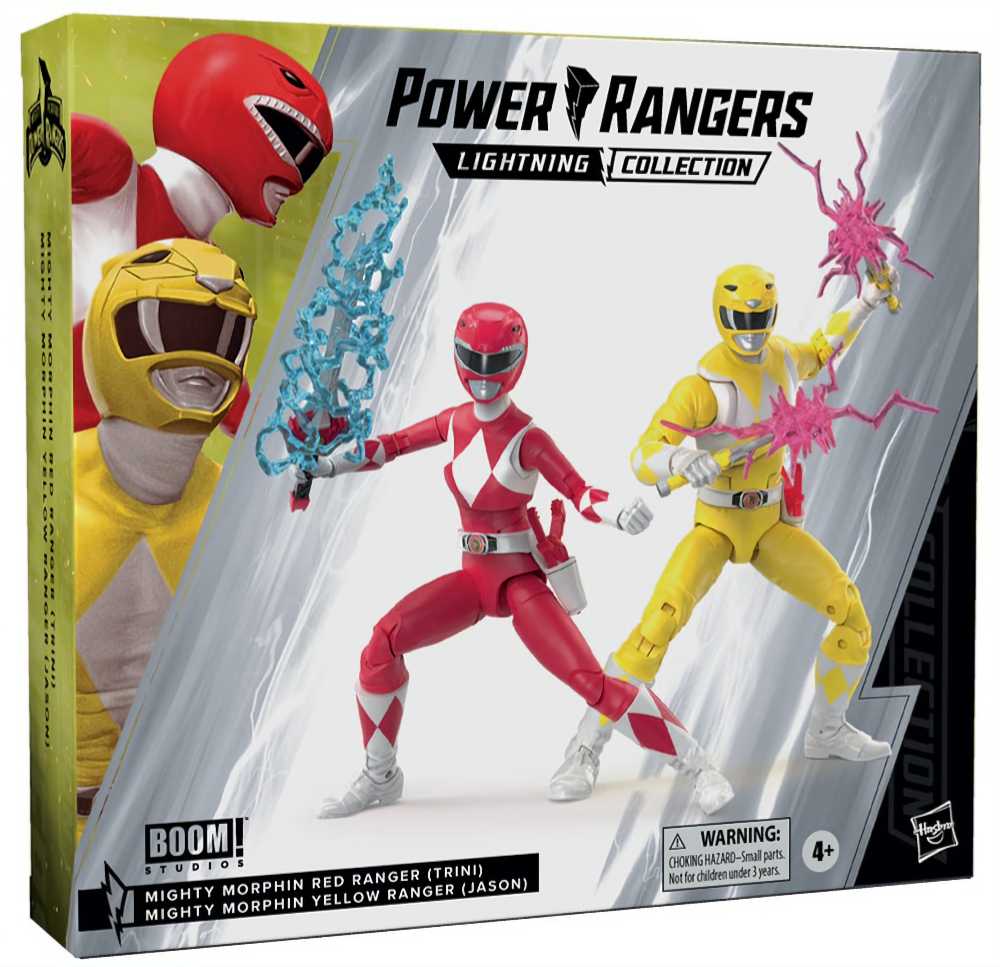 Mighty Morphin Power Rangers Lightning Collection - Red Ranger (Trini) & Yellow Ranger (Jason) - Hasbro (Power Rangers Lightning Collection) action figure collectible [Barcode 5010994162801] - Main Image 3
