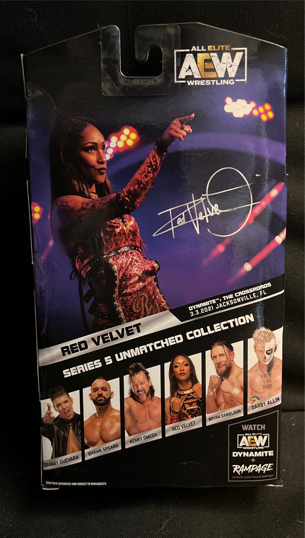 RED VELVET - AEW UNMATCHED SERIES 5 - Jazwares (Attire Date: Mar. 3, 2021 @ AEW Dynamite: The Crossroads) action figure collectible [Barcode 191726431398] - Main Image 2