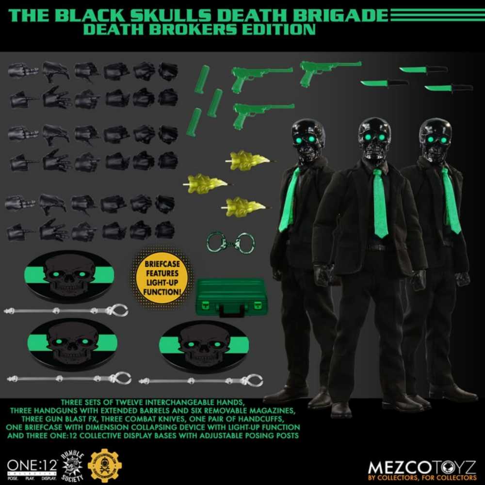 Black Skulls Death Brokers - Mezco Toyz (Rumble Society) action figure collectible [Barcode 696198710106] - Main Image 4