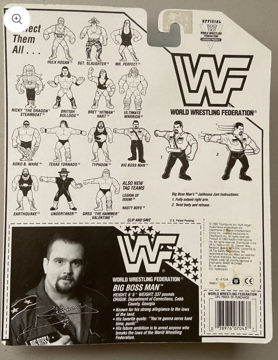 Hasbro Series #3 - WWF Hasbro (Big Boss Man) action figure collectible - Main Image 4