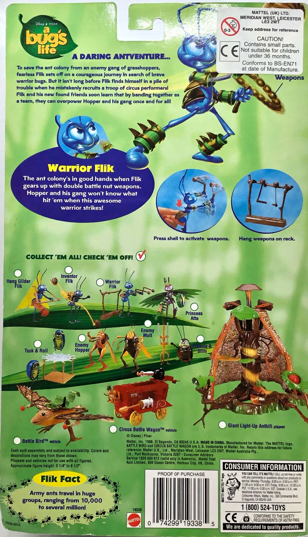 Flik (Warrior) - Mattel (A Bugs Life) (A Bugs Life) action figure collectible - Main Image 2