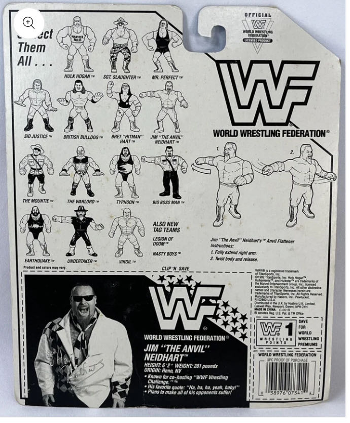 Hasbro Series #5 - WWF Hasbro (Jim The Anvil Neidhart) action figure collectible - Main Image 2