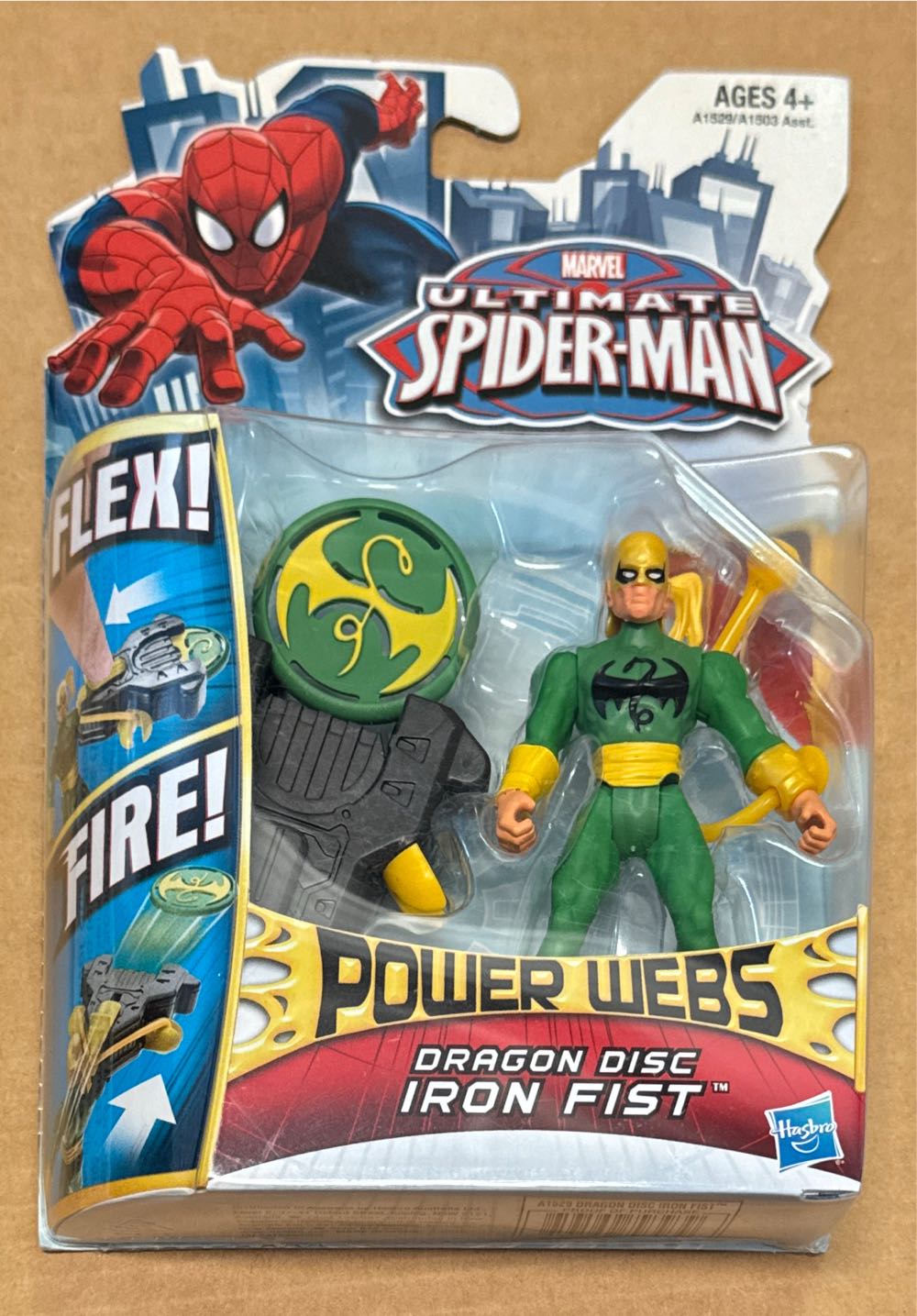 Marvel Ultimate Power Webs Dragon Disc Iron Fist 3.75 Inches  action figure collectible [Barcode 653569793939] - Main Image 1