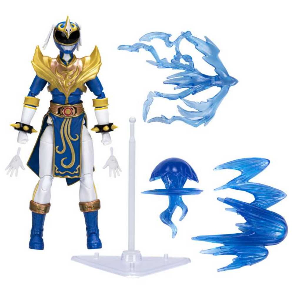 Mighty Morphin Power Rangers Lightning Collection Power Rangers X Street Fighter Morphed Chun-Li Blue Ranger  - Hasbro (Power Rangers x Street Fighter) action figure collectible [Barcode 5010994152949] - Main Image 2
