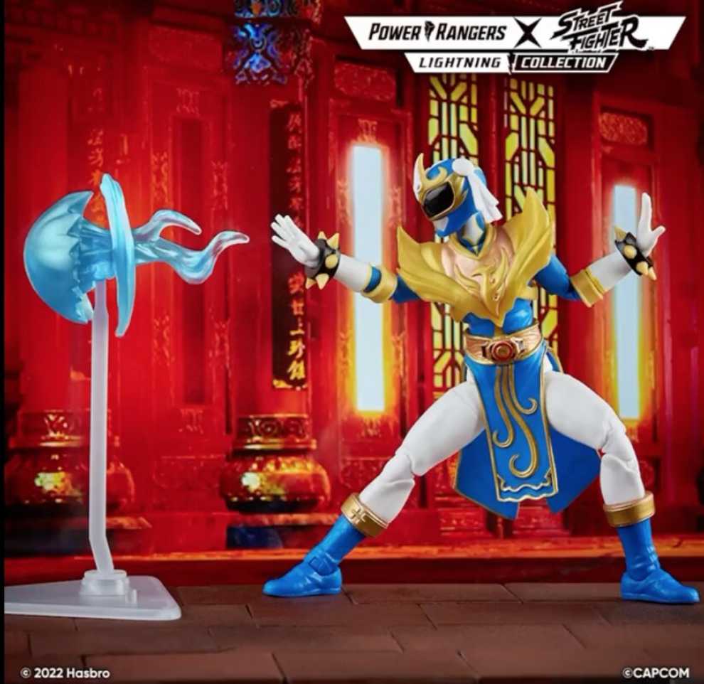 Mighty Morphin Power Rangers Lightning Collection Power Rangers X Street Fighter Morphed Chun-Li Blue Ranger  - Hasbro (Power Rangers x Street Fighter) action figure collectible [Barcode 5010994152949] - Main Image 4