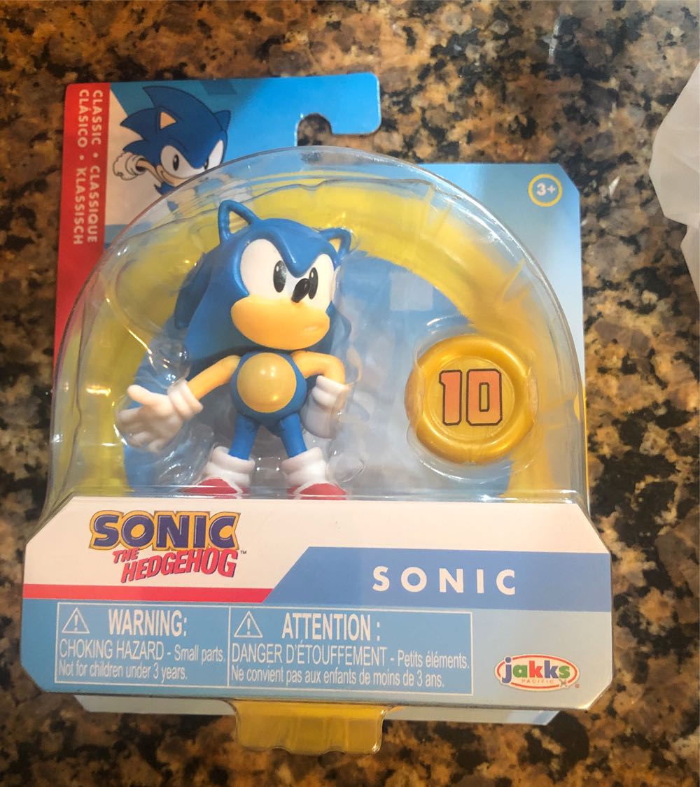  2.5” Sonic With Power Ring Coin Sonic The Hedgehog Figure. 2.5”   action figure collectible [Barcode 192995411081] - Main Image 2