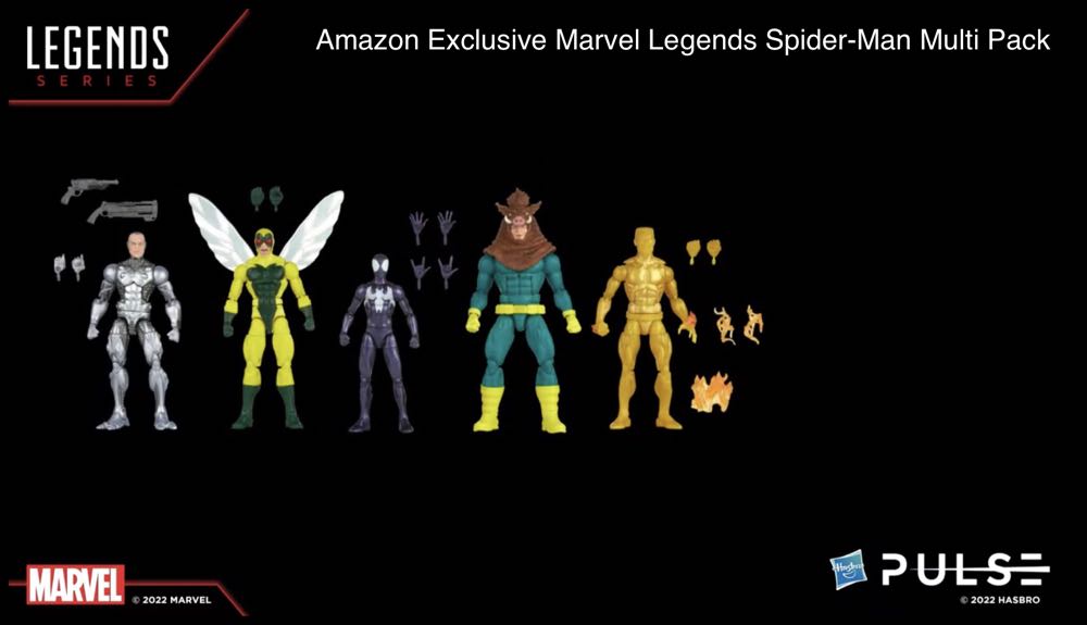 Spider-man, Silvermane, Human Fly, Molten Man and Razorback - Hasbro (Spider-man Villains Multipack) action figure collectible [Barcode 5010994174699] - Main Image 2