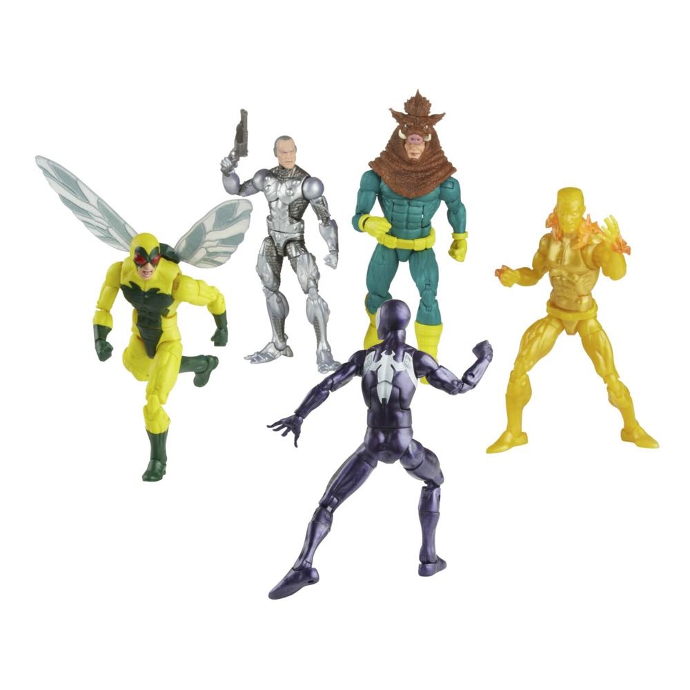 Spider-man, Silvermane, Human Fly, Molten Man and Razorback - Hasbro (Spider-man Villains Multipack) action figure collectible [Barcode 5010994174699] - Main Image 3