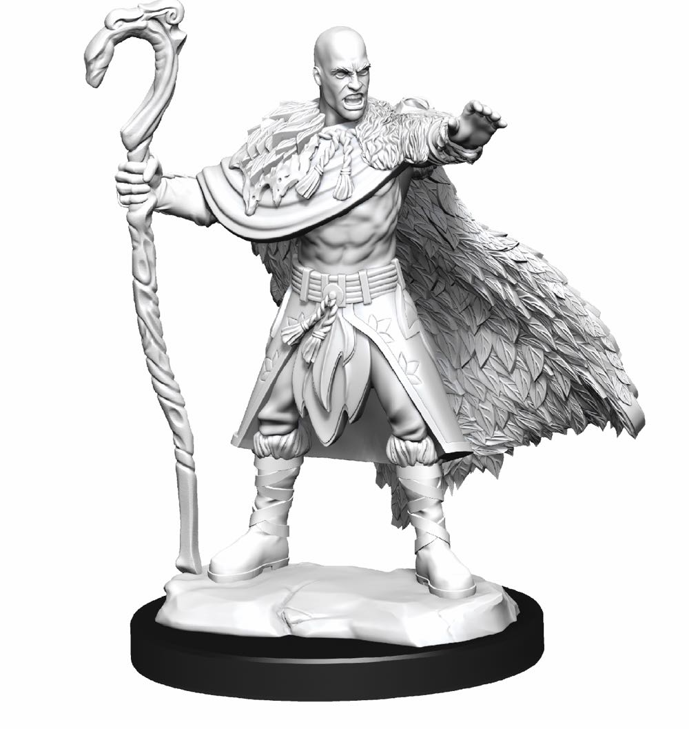 Human Druid, Male - Wiz Kids (Nolzur’s Marvelous Miniatures) action figure collectible [Barcode 634482902219] - Main Image 2