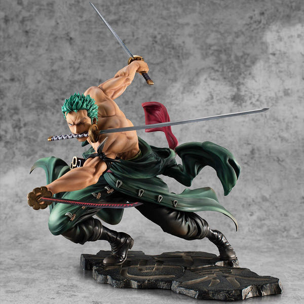 One Piece - Roronoa Zoro - Portrait Of Pirates ”SA-MAXIMUM” - Portrait Of Pirates Limited Edition - 1/8 - ver. 3000 World!!! (MegaHouse) - MegaHouse (One Piece) action figure collectible - Main Image 1