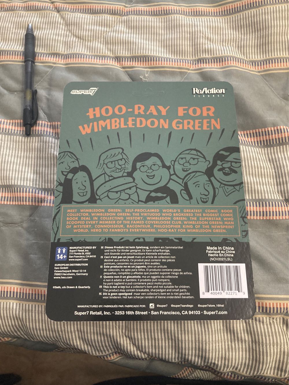 Wimbledon Green - Super 7 / ReAction Figures action figure collectible [Barcode 840049822719] - Main Image 2