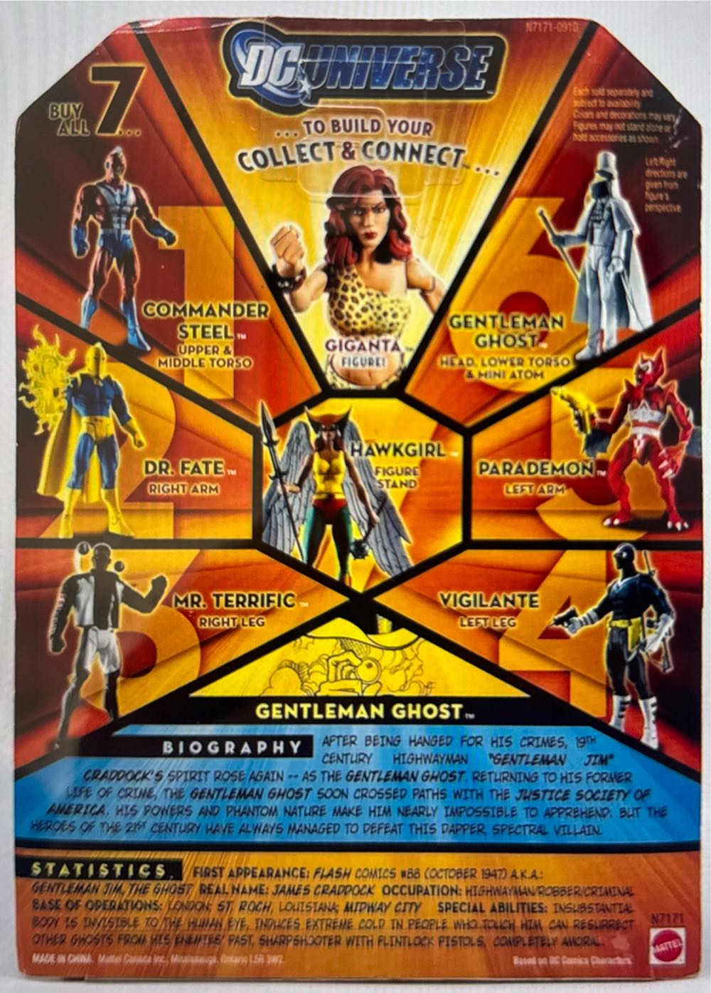 DCUC Wave 8 Figure 6 Gentleman Ghost - Mattel action figure collectible [Barcode 027084696530] - Main Image 2