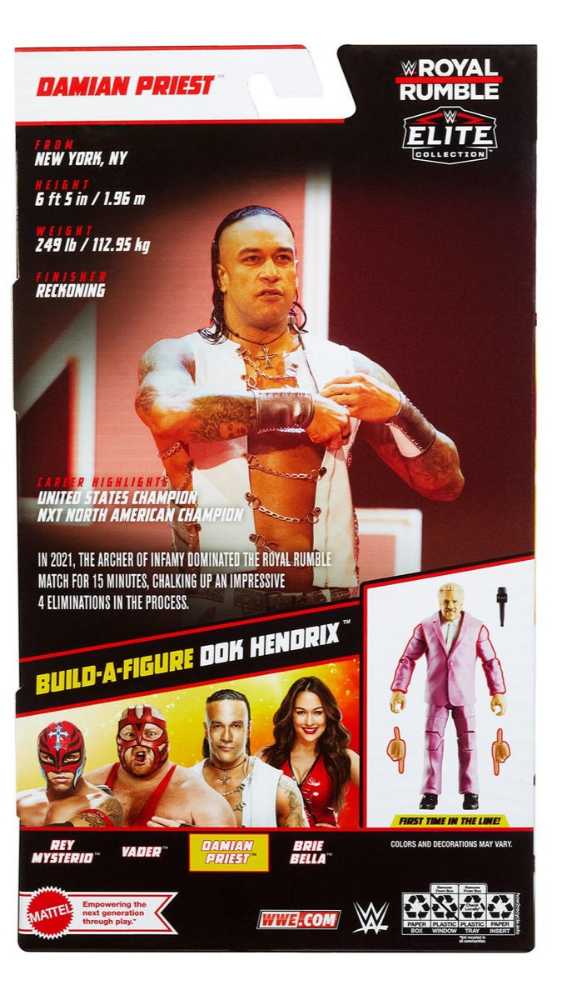 Damian Priest - Mattel (WWE Elite Royal Rumble 2022) action figure collectible [Barcode 194735105748] - Main Image 2