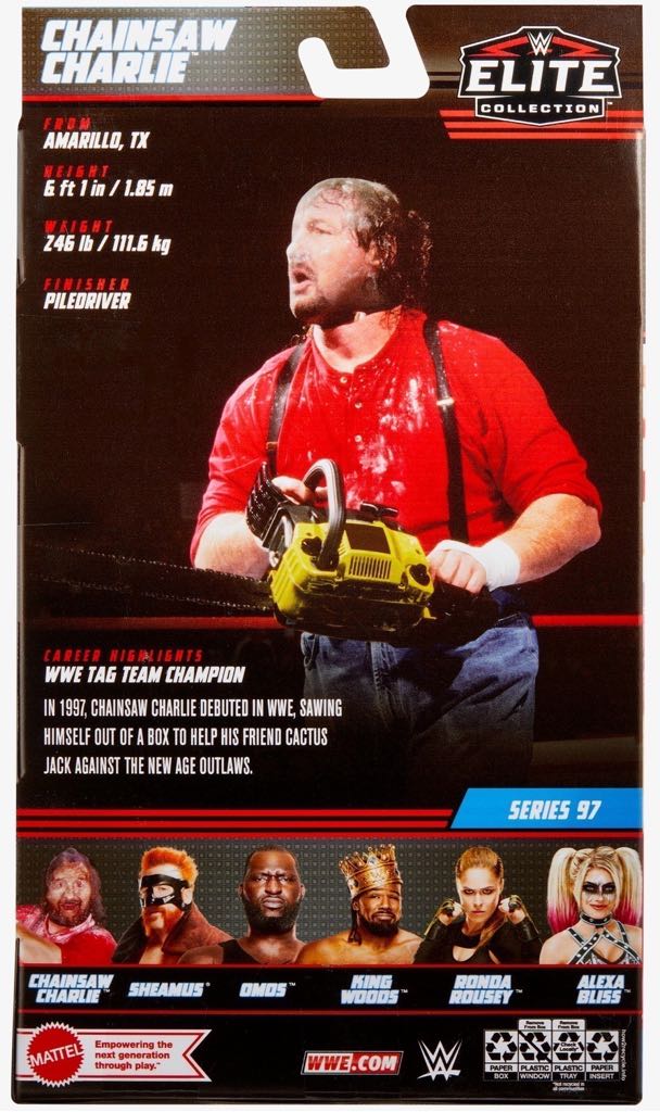 ELITE - CHAINSAW CHARLIE TERRY FUNK -s97 - Mattel (WWE Elite Series #97) action figure collectible [Barcode 194735105182] - Main Image 2