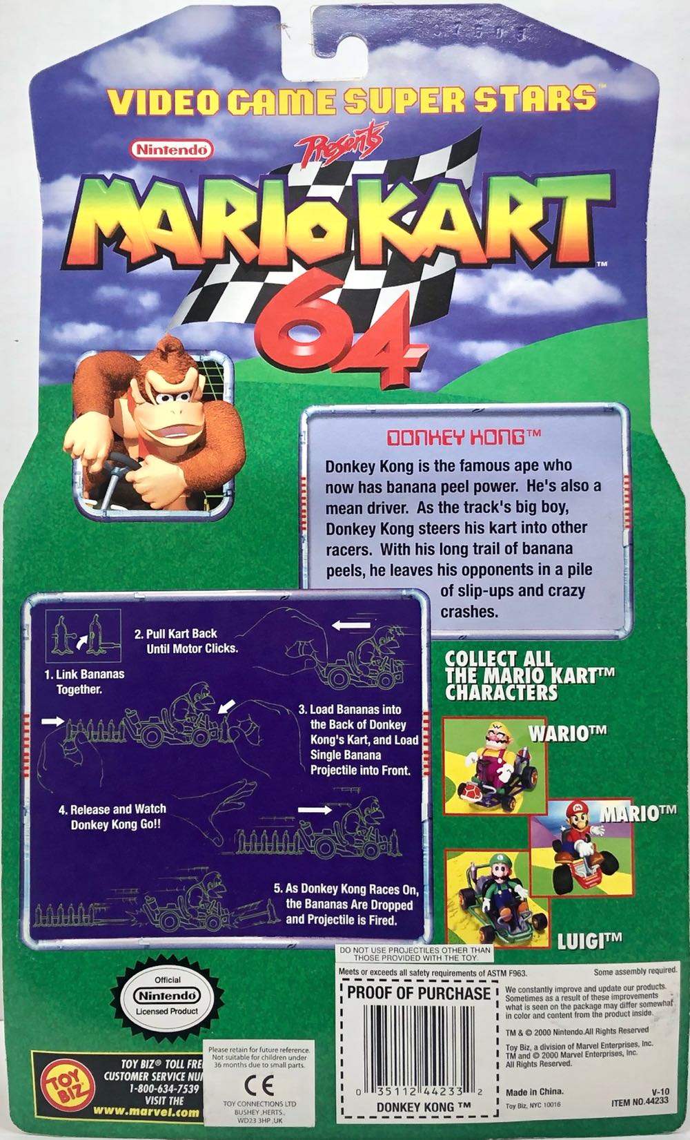 Donkey Kong - TOYBIZ (Mario Kart 64) (Mario Kart 64) action figure collectible - Main Image 2