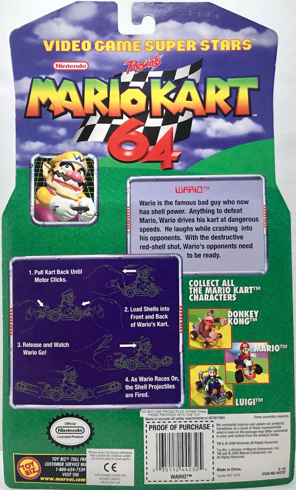 Wario - TOYBIZ (Mario Kart 64) (Mario Kart 64) action figure collectible - Main Image 2