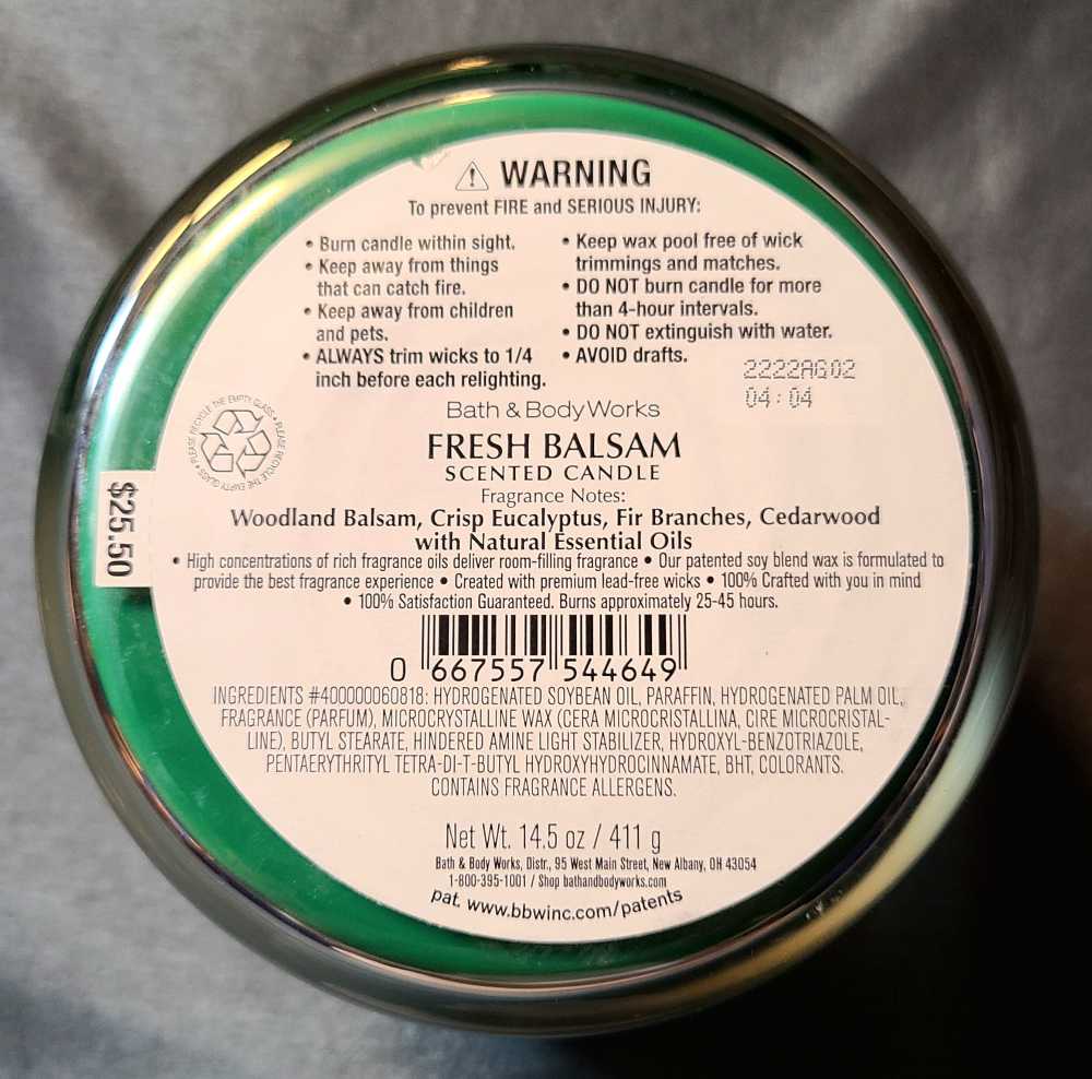 CANDLE: Christmas Bath & Bodyworks Fresh Balsam 2022 NUTCRACKER  - Bath & Bodyworks Candle (Christmas Candles) action figure collectible [Barcode 667557544649] - Main Image 2