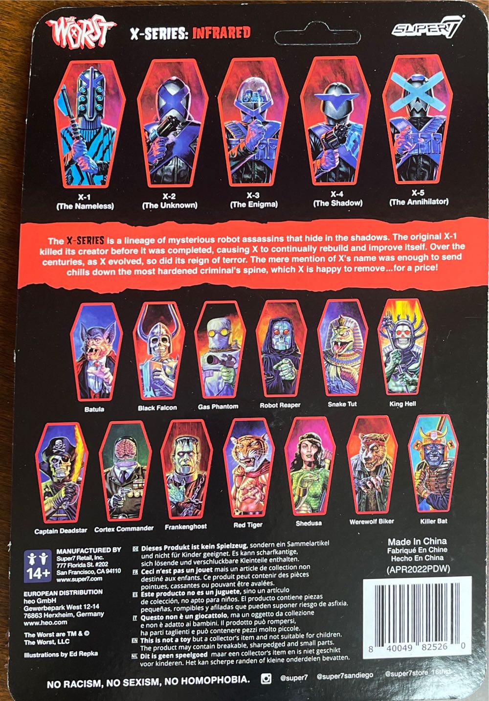 X-5 (The Annihilator) The Worst Blue And Black - Super 7 action figure collectible [Barcode 840049825260] - Main Image 2