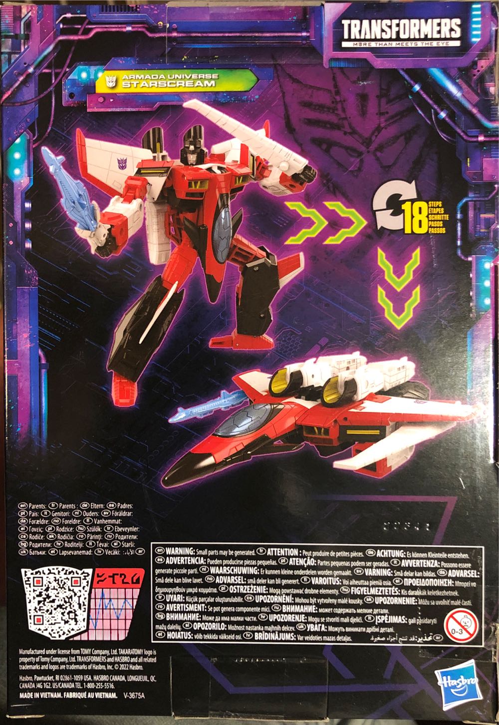 Transformers Toys Generations Legacy Voyager Armada Universe Starscream Action Figure Kids Ages 8 And Up 7-inch - Hasbro (Transformers Legacy) action figure collectible [Barcode 5010994110291] - Main Image 2