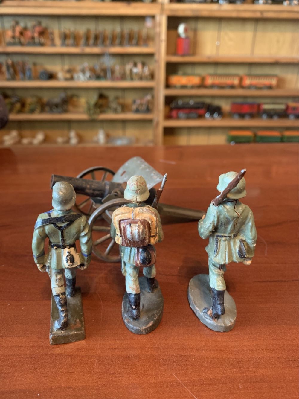 Elastolin Lineol Cannon And Marching Troops - Mixed action figure collectible - Main Image 3