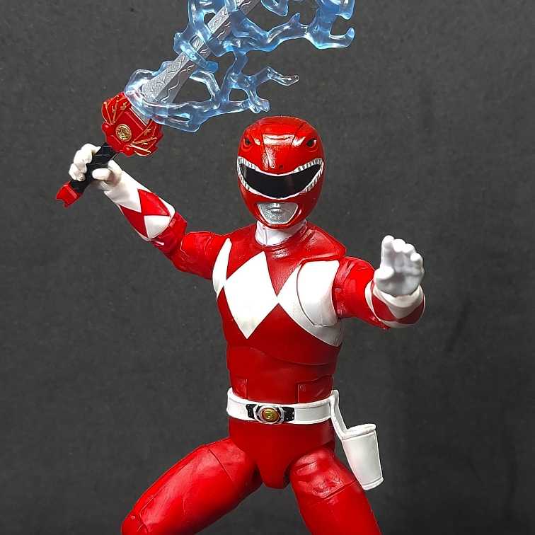 Power Rangers Lightning MMPR Red - Hasbro (signed) action figure collectible - Main Image 3