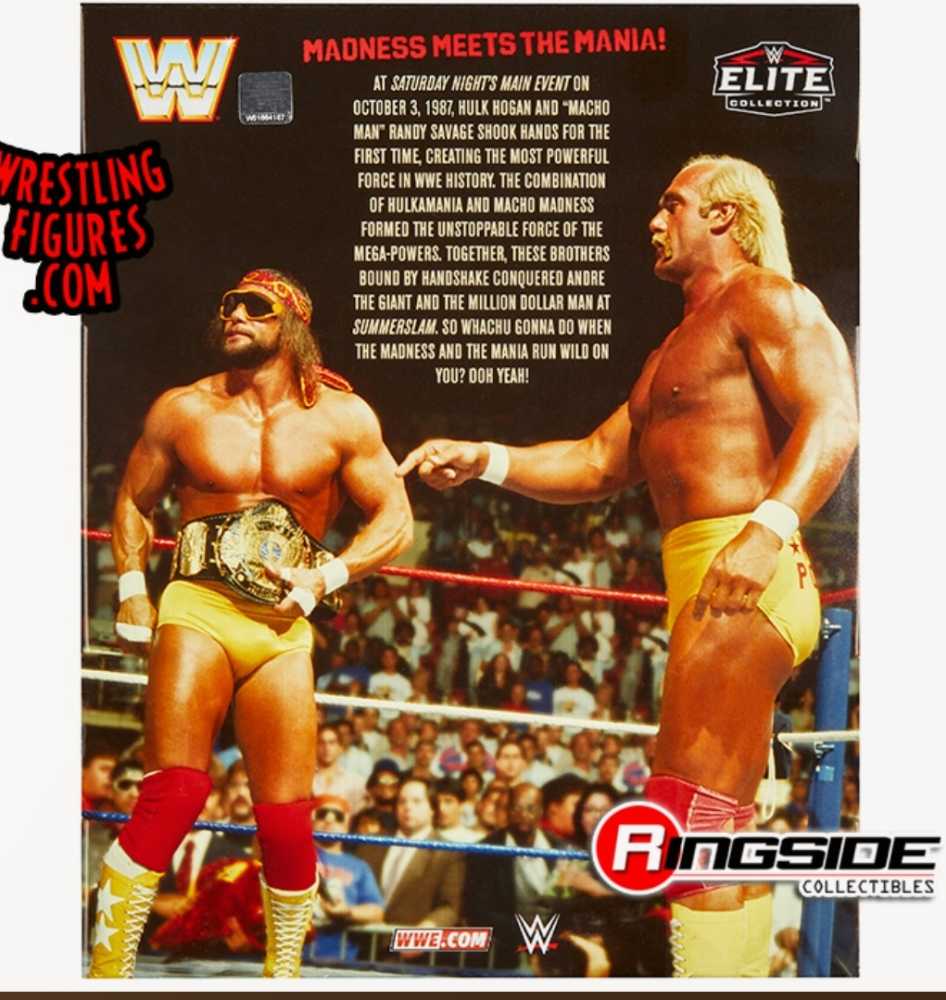 Macho Man Randy Savage And Hulk Hogan (Elite) - Mattel (WWE Elite Ringside Collectibles Exclusive) action figure collectible [Barcode 194735124398] - Main Image 2