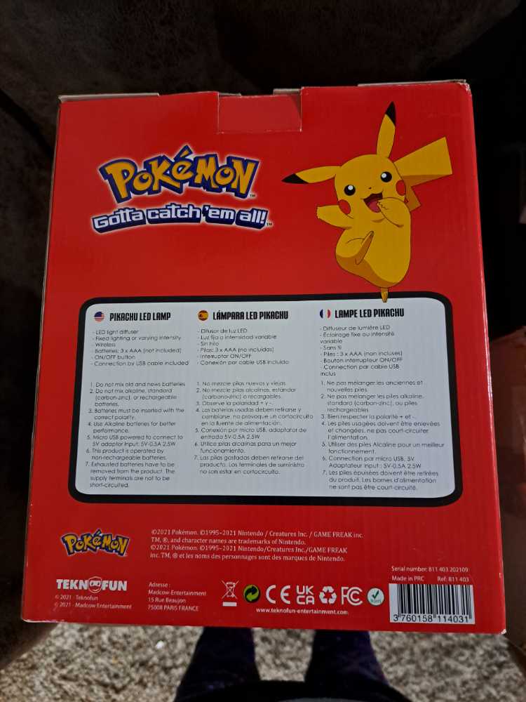 Pikachu Led Light - Teknofun (Pokémon) action figure collectible - Main Image 2