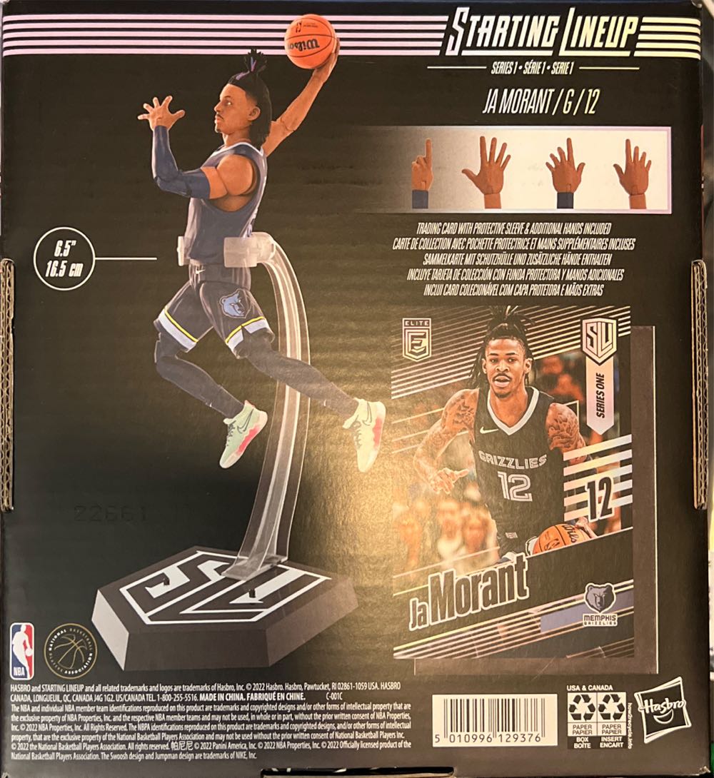 Starting Lineup : Ja Morant - Hasbro (Starting lineup) action figure collectible [Barcode 5010996129376] - Main Image 3