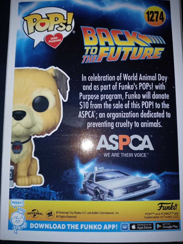 Back To The Future: Einstein #1274 - Funko (ASPCA) (Back To The Future) action figure collectible [Barcode 889698667524] - Main Image 2