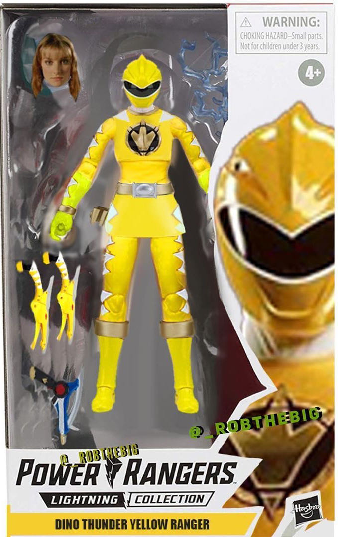 Dino Thunder Yellow Ranger - Hasbro (Power Rangers Lightning Collection) action figure collectible [Barcode 195166158204] - Main Image 4
