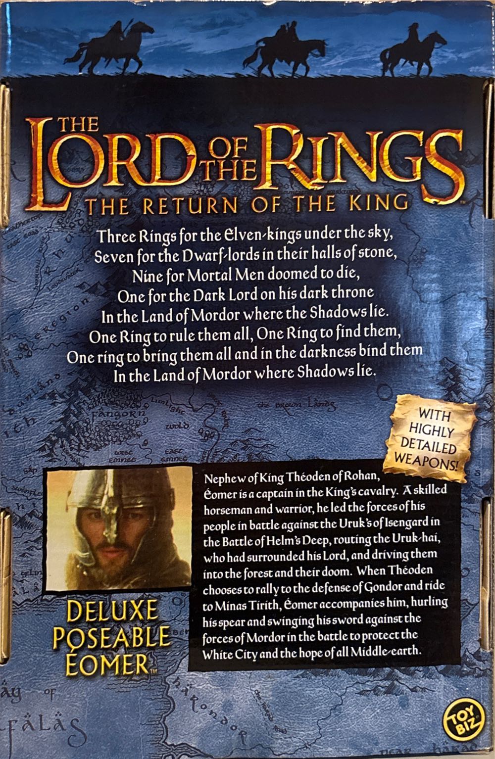 The Lord Of The Rings: Return Of The King - Deluxe Poseable Eomer - Toy Biz action figure collectible [Barcode 035112812173] - Main Image 2