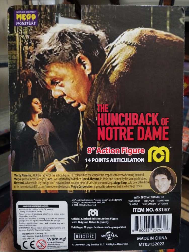 Hunchback Of Notre Dame [Variant] - MEGO Corp. (Hunchback Of Notre Dame (1927)) action figure collectible [Barcode 850033232578] - Main Image 3