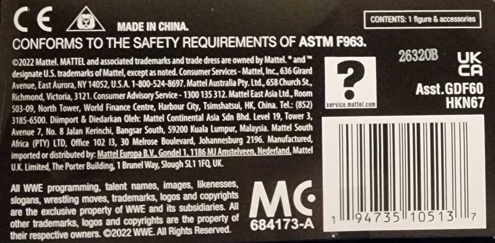 Big E Elite 98 - Mattel - WWE (WWE Elite Collection - Series 98) action figure collectible [Barcode 194735105137] - Main Image 4